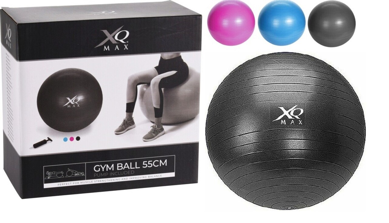 Minge pentru yoga, Ø55 cm, polivinil, negru - imagine 4